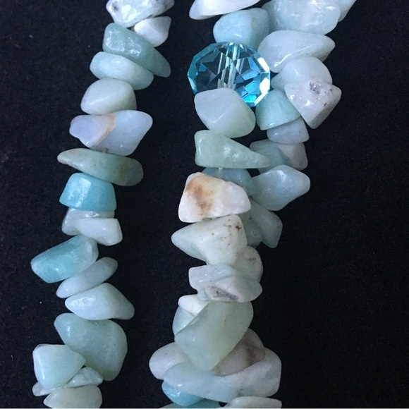 Blue Turquoise Beaded Layered Necklace - Picture 5 of 8